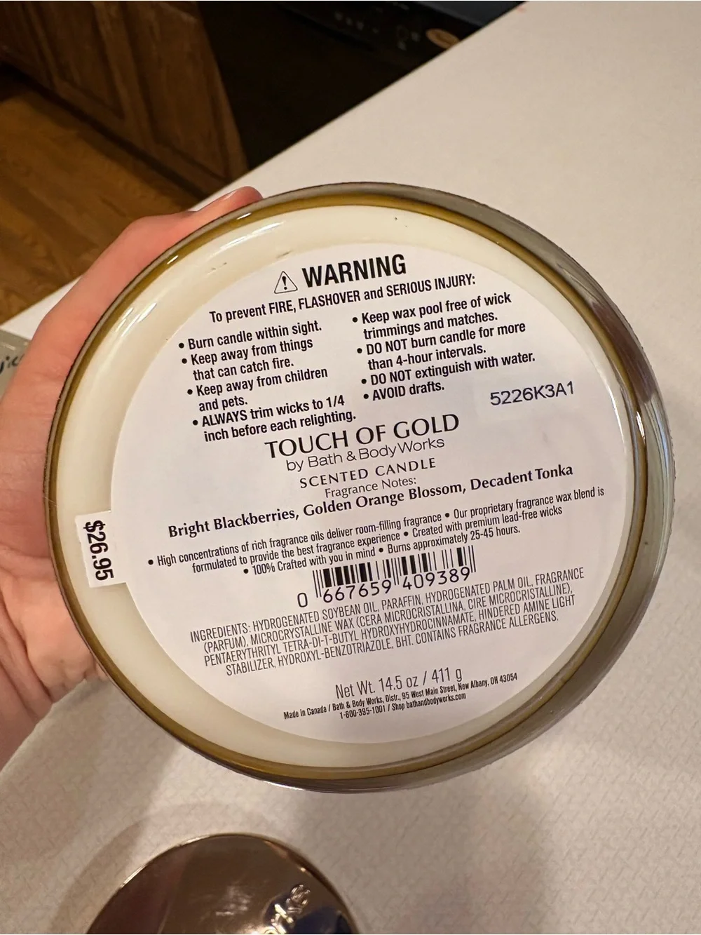 Bath & Body Works rich warm